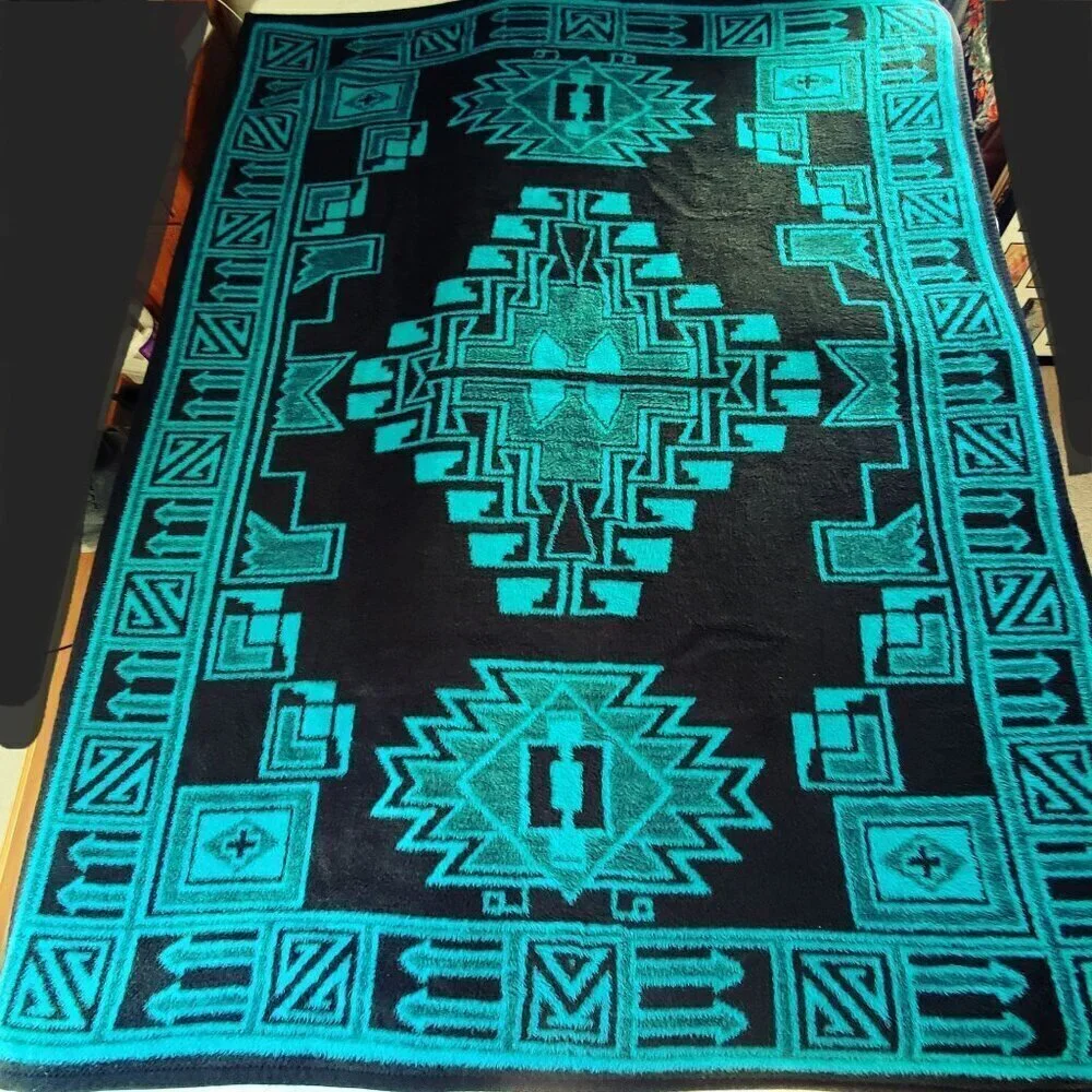 VTG Ibena Reversible Southwestern Blanket Tribal Design  58